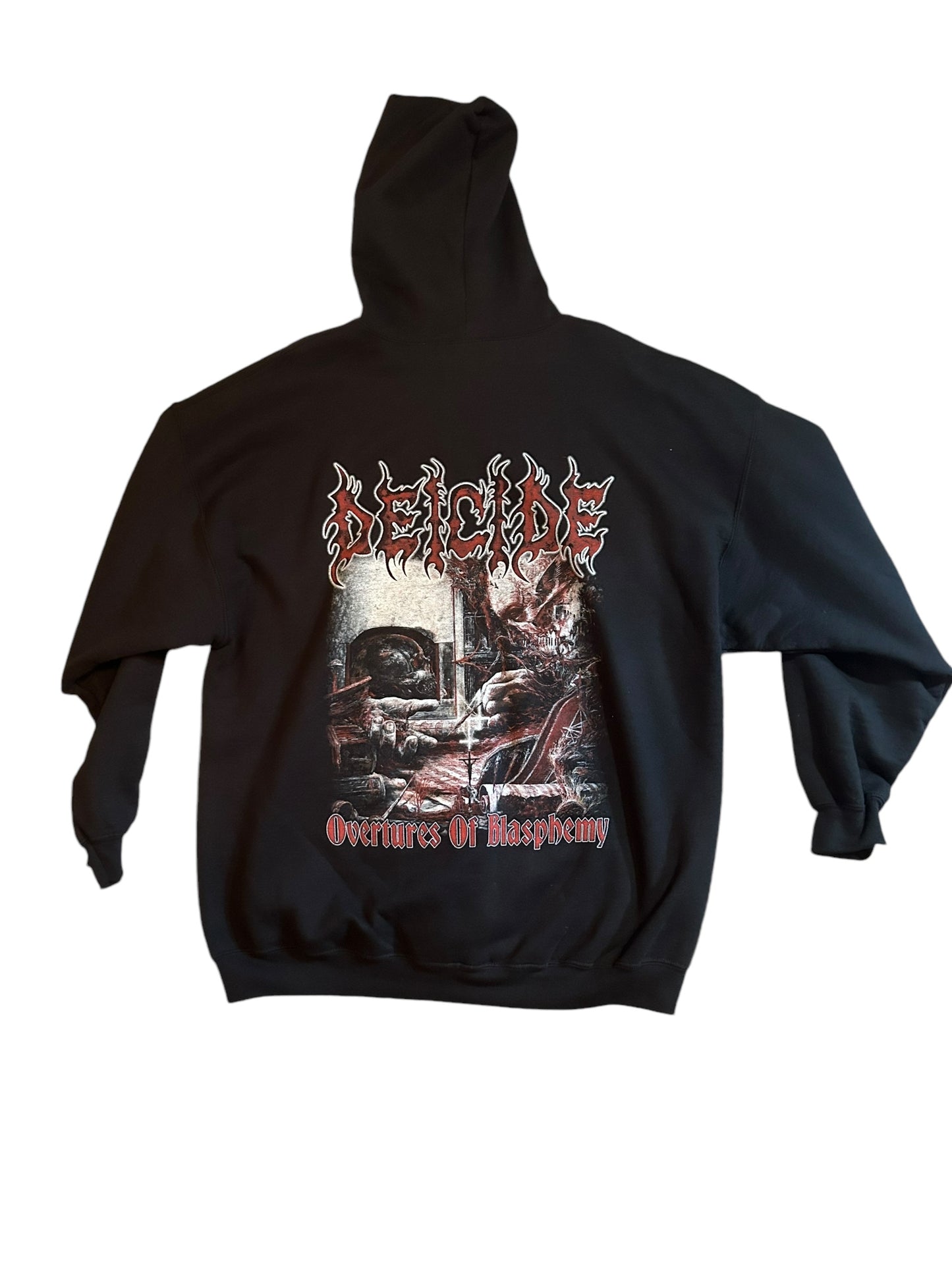 vintage streetwear xx-large metal band deicide hoodie