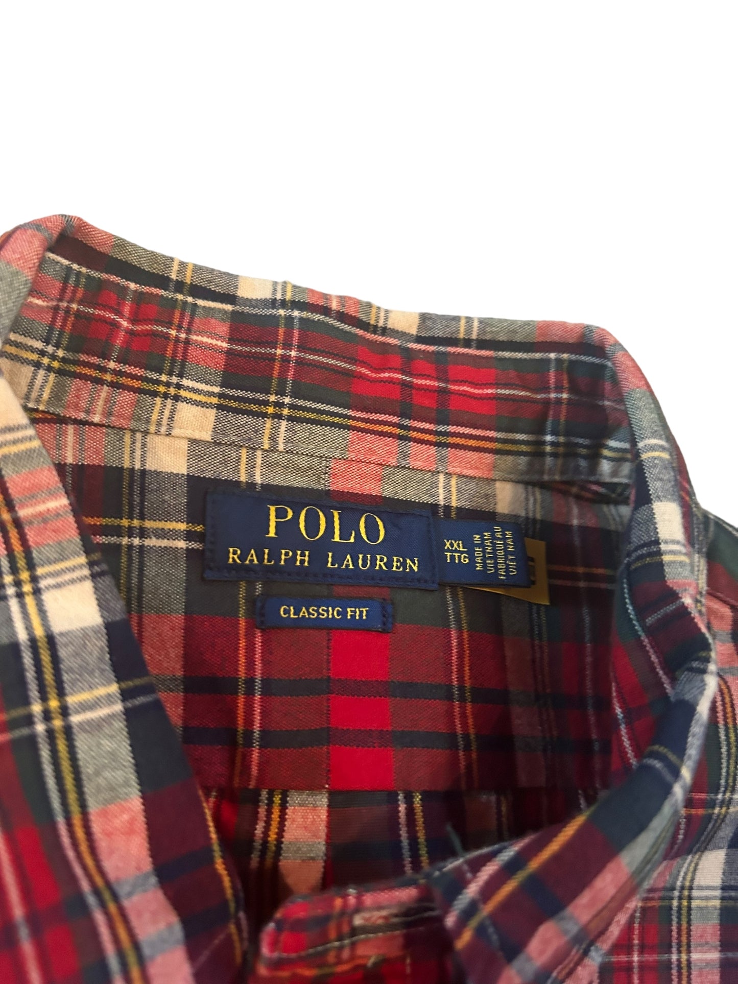 streetwear xx-large polo ralph lauren flannel button-up shirt