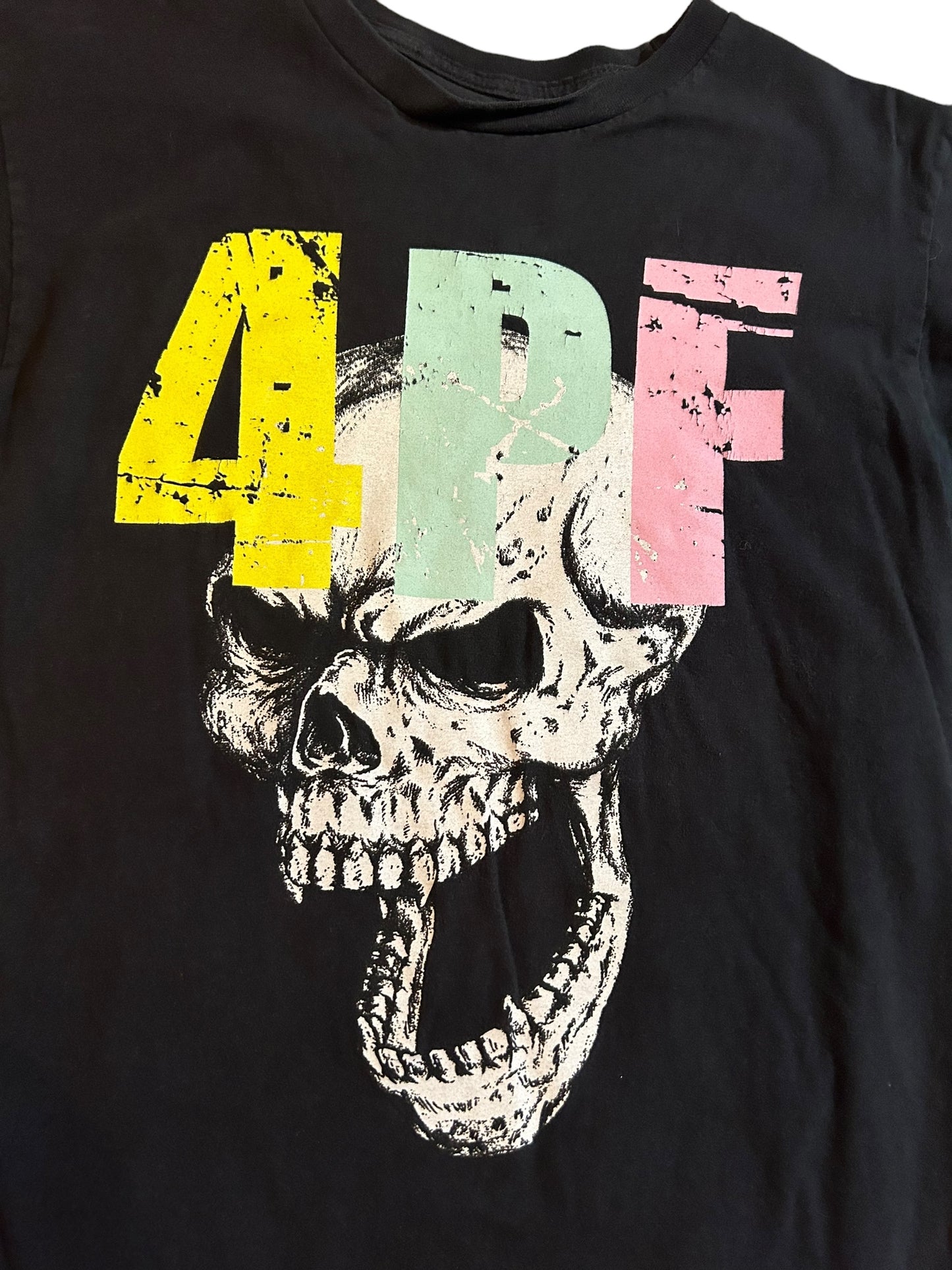 streetwear medium 4pf label band t-shirt