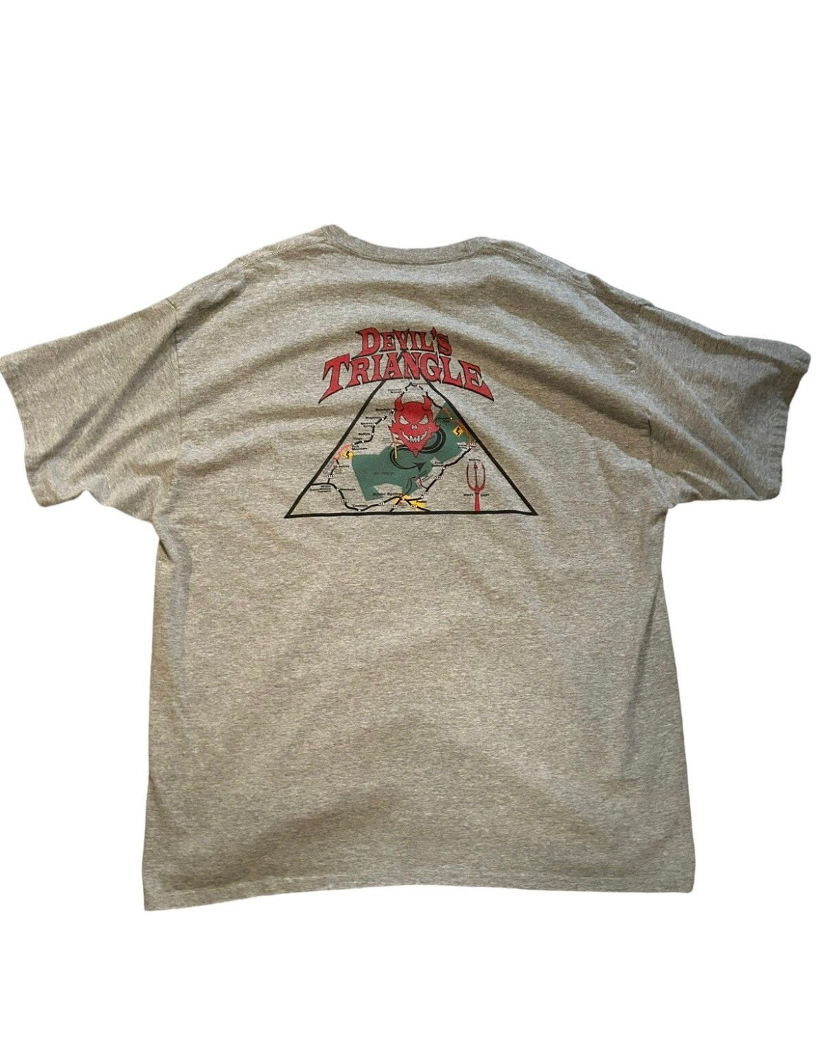 vintage streetwear xx-large devil’s triangle t-shirt