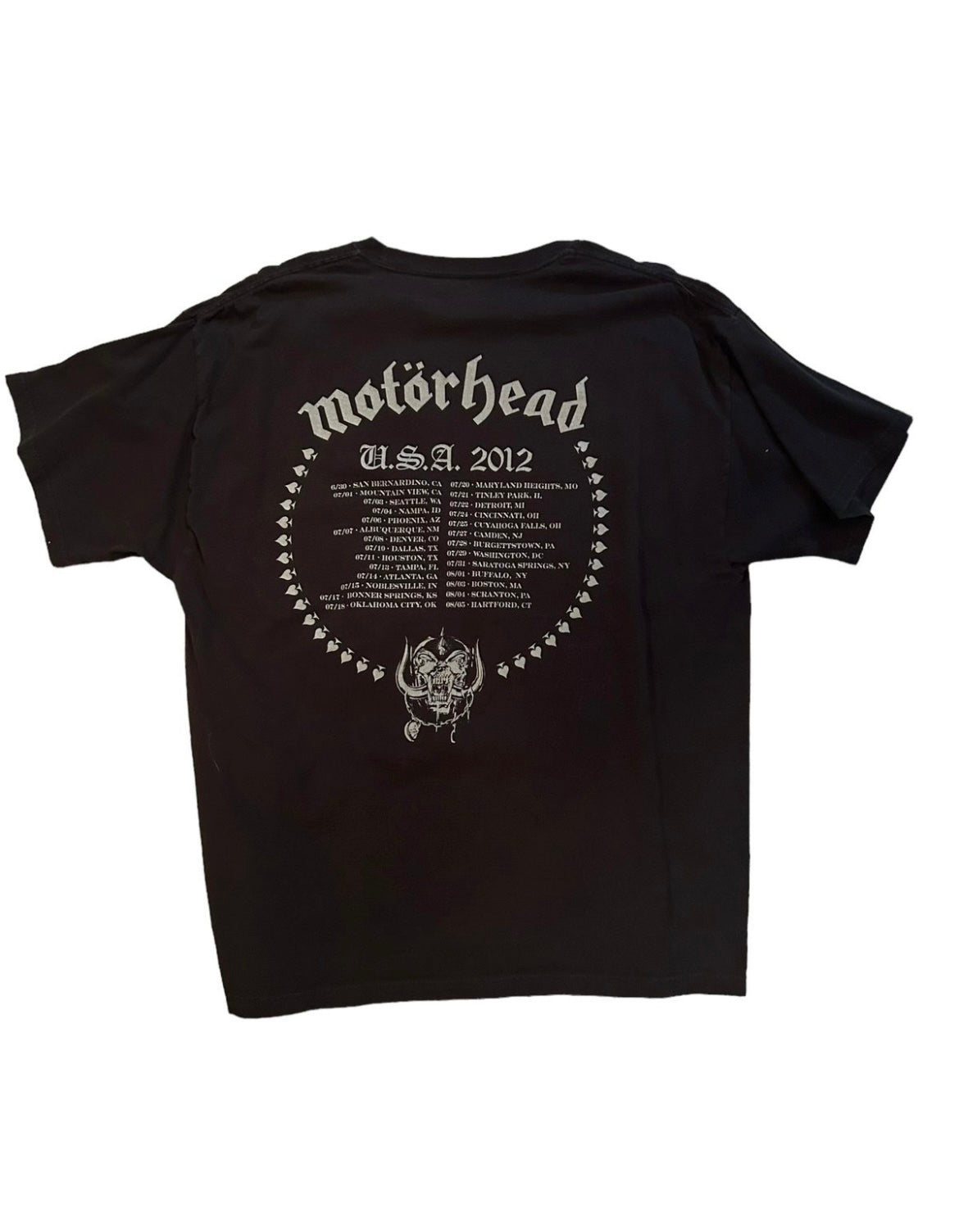 vintage streetwear x-large motörhead band t-shirt