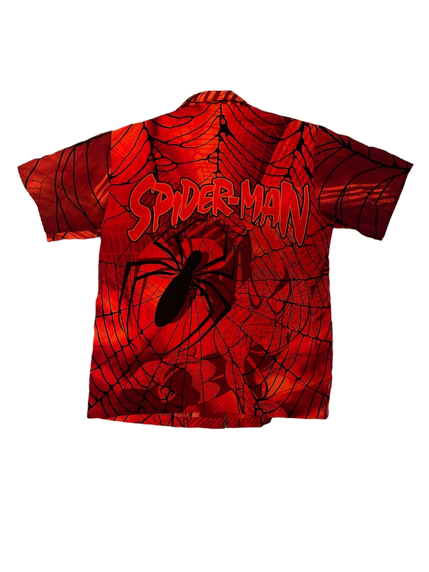 vintage large spider man button-up