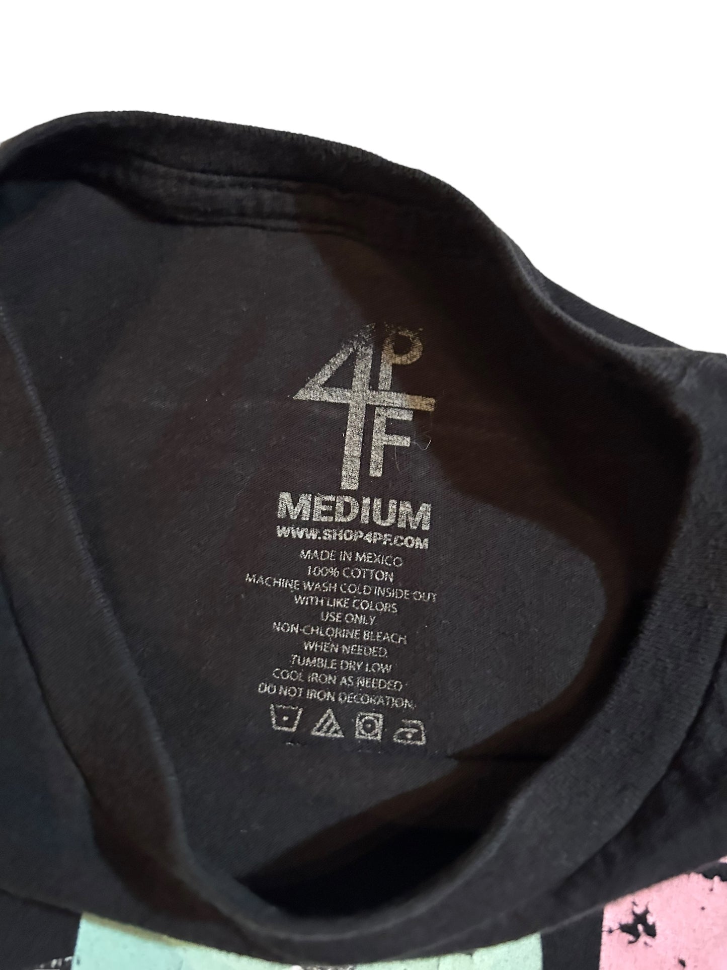 streetwear medium 4pf label band t-shirt