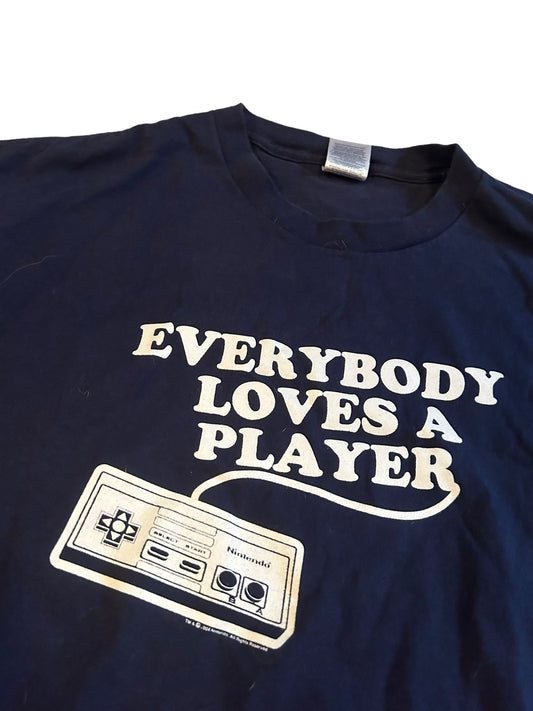 vintage x-large everybody loves a player nintendo t-shirt