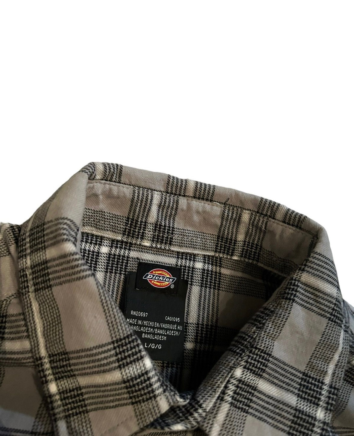 streetwear large dickies flannel button-up shirt