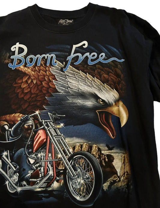 vintage streetwear large born free eagle long sleeve