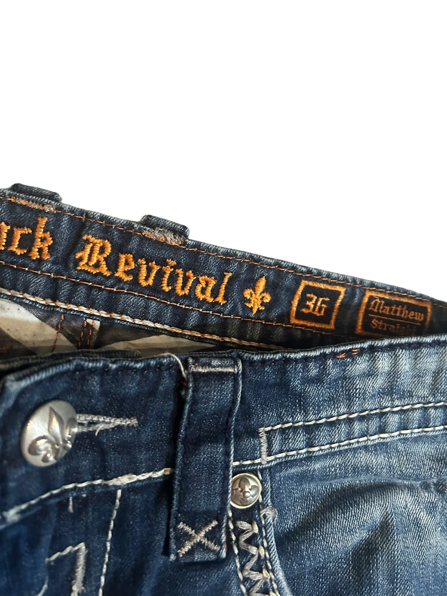 vintage streetwear size 36 rock revival denim jeans