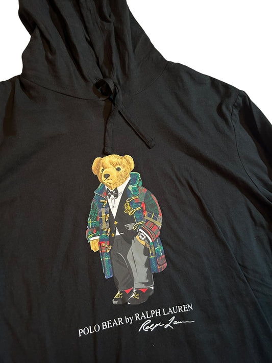 streetwear large polo ralph lauren bear hoodie