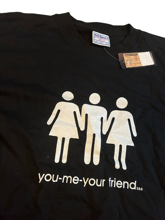 vintage large you me your friend funny t-shirt