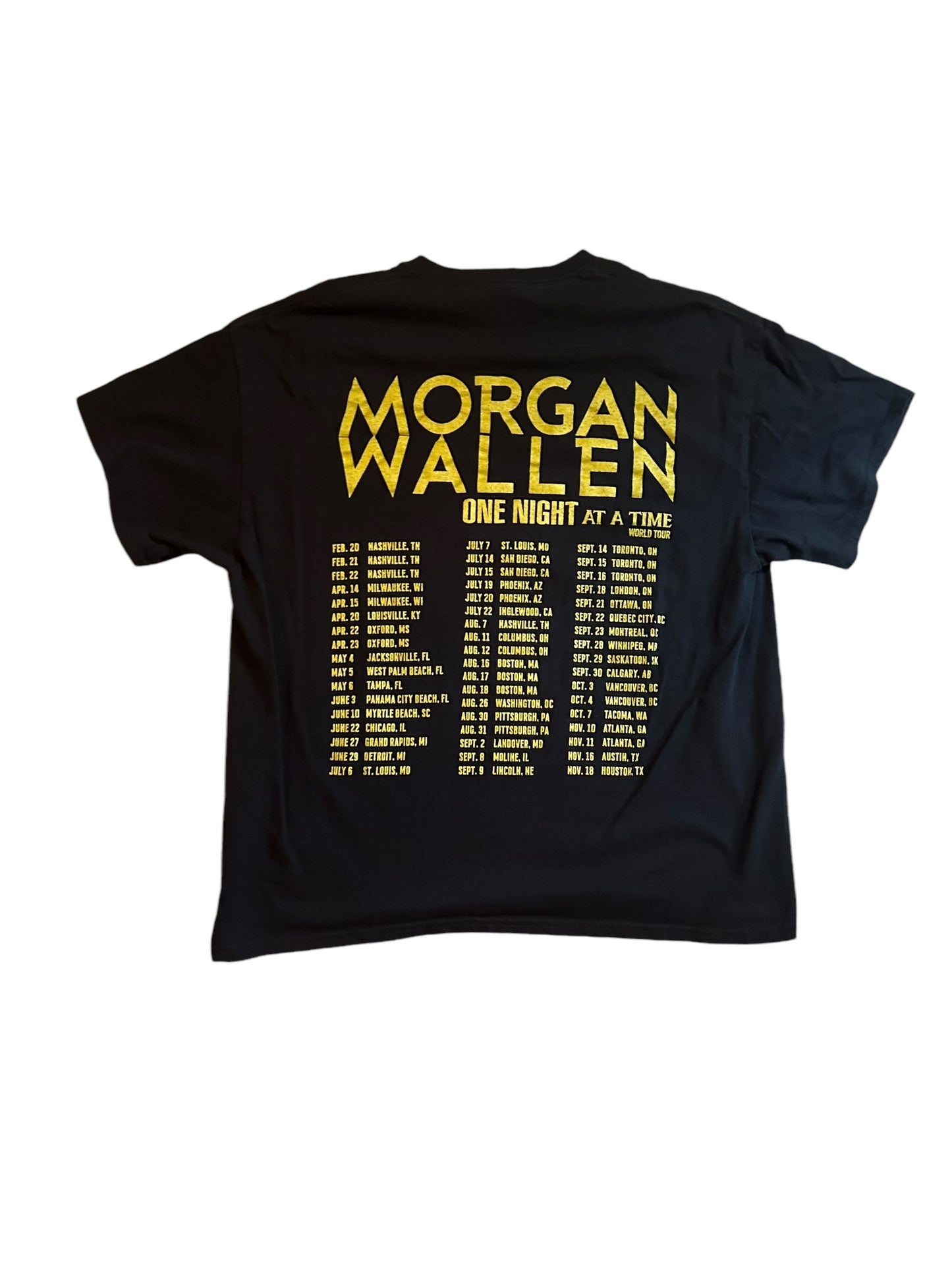 streetwear xx-large morgan wallen band t-shirt