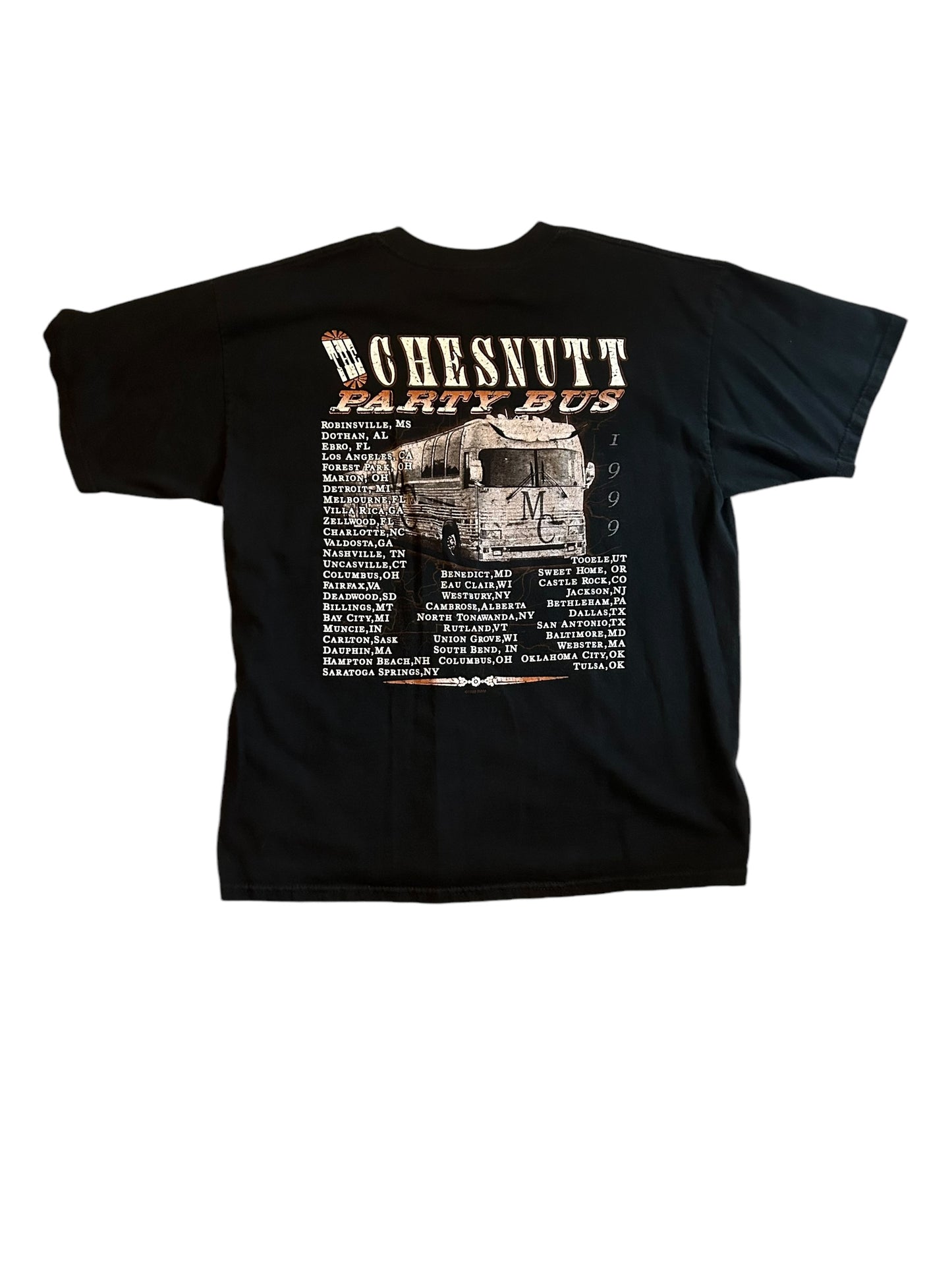 vintage streetwear x-large mark chestnutt band t-shirt