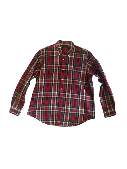 streetwear xx-large polo ralph lauren flannel button-up shirt