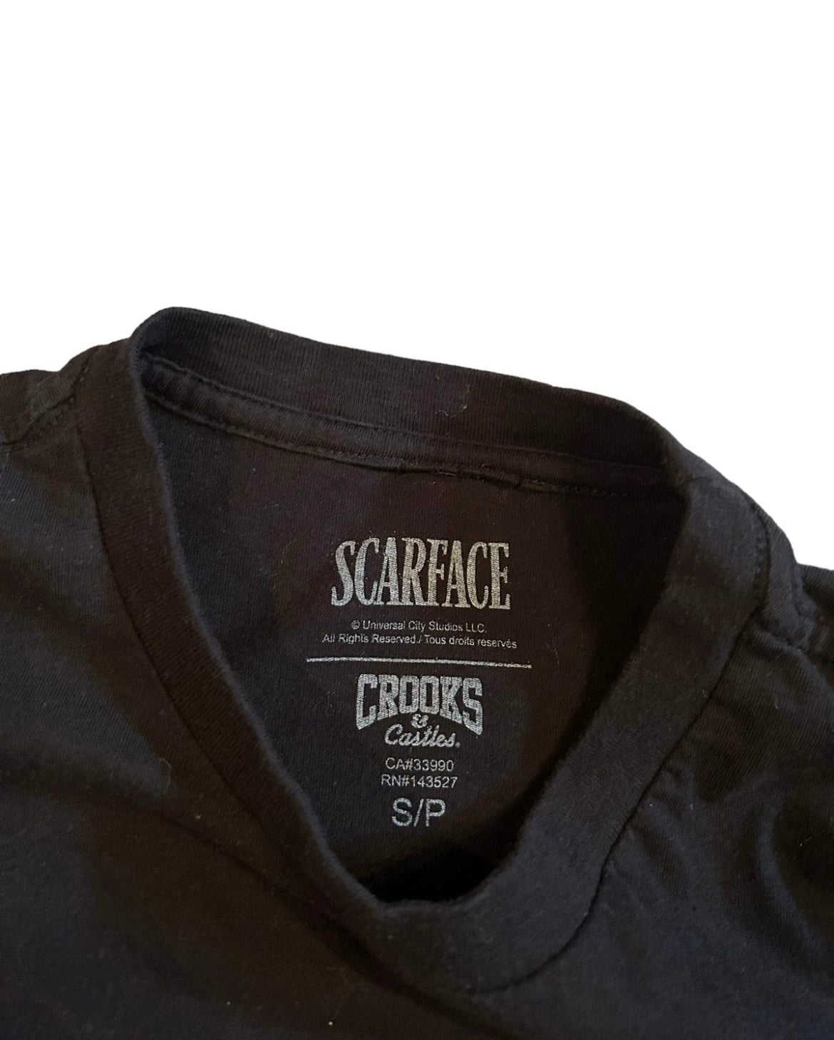 streetwear small crooks & castles x scarface t-shirt