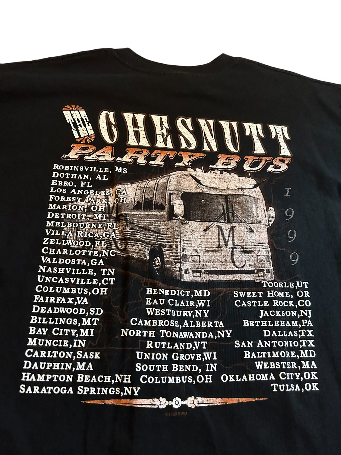 vintage streetwear x-large mark chestnutt band t-shirt