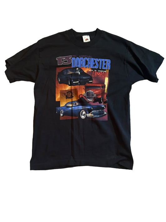 vintage streetwear large dorchester car meet t-shirt