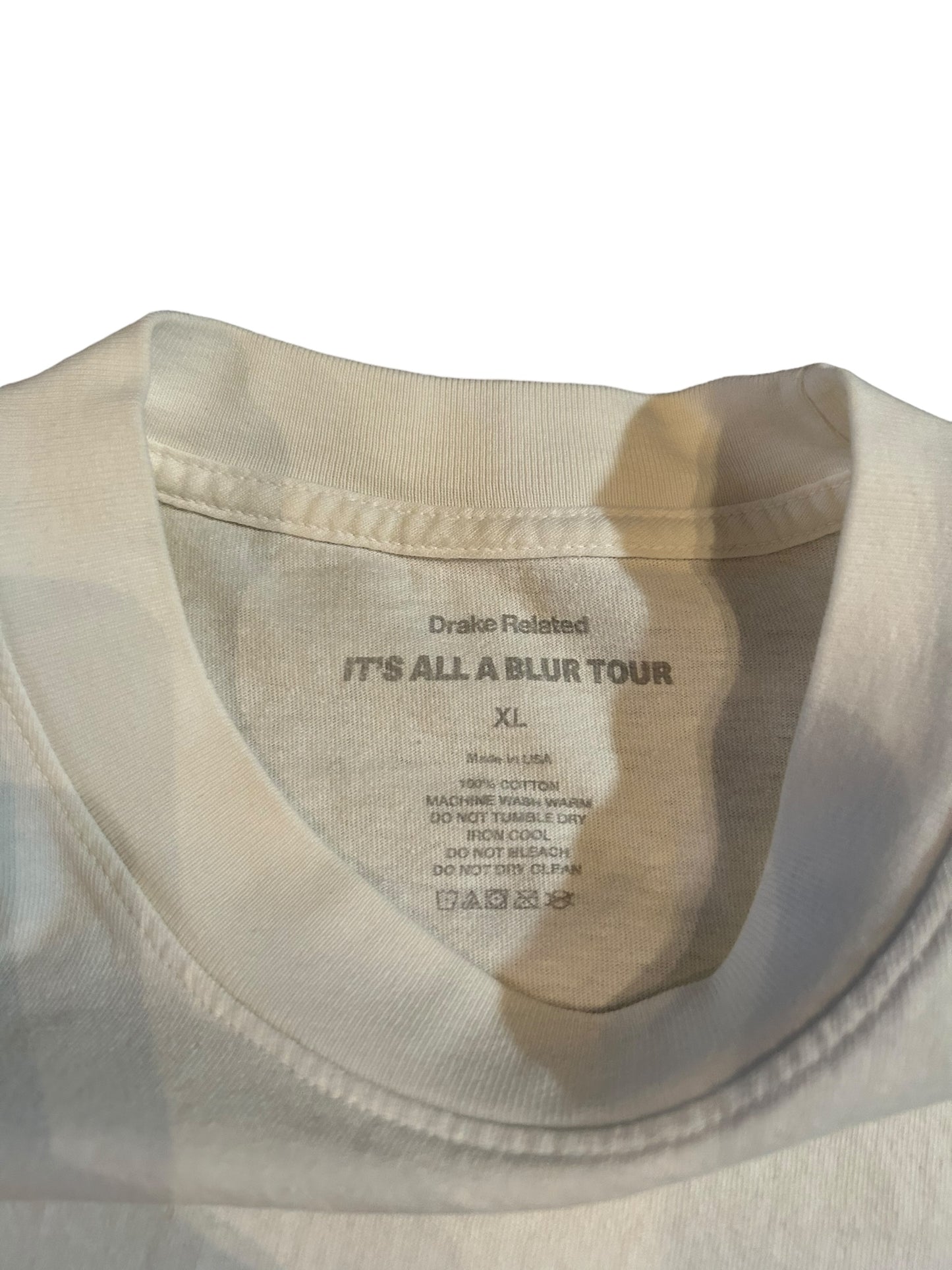 streetwear x-large its all a blur drake tour t-shirt