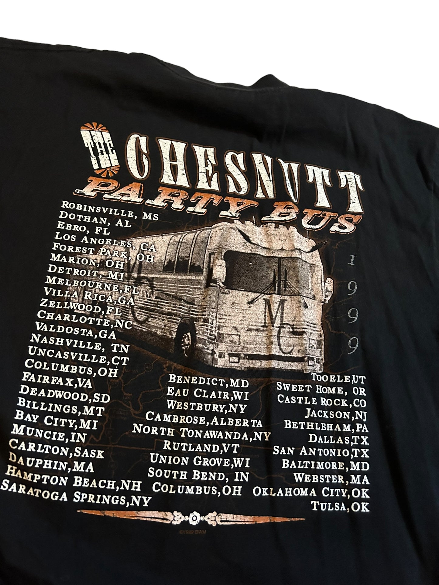 vintage streetwear x-large mark chestnutt band t-shirt