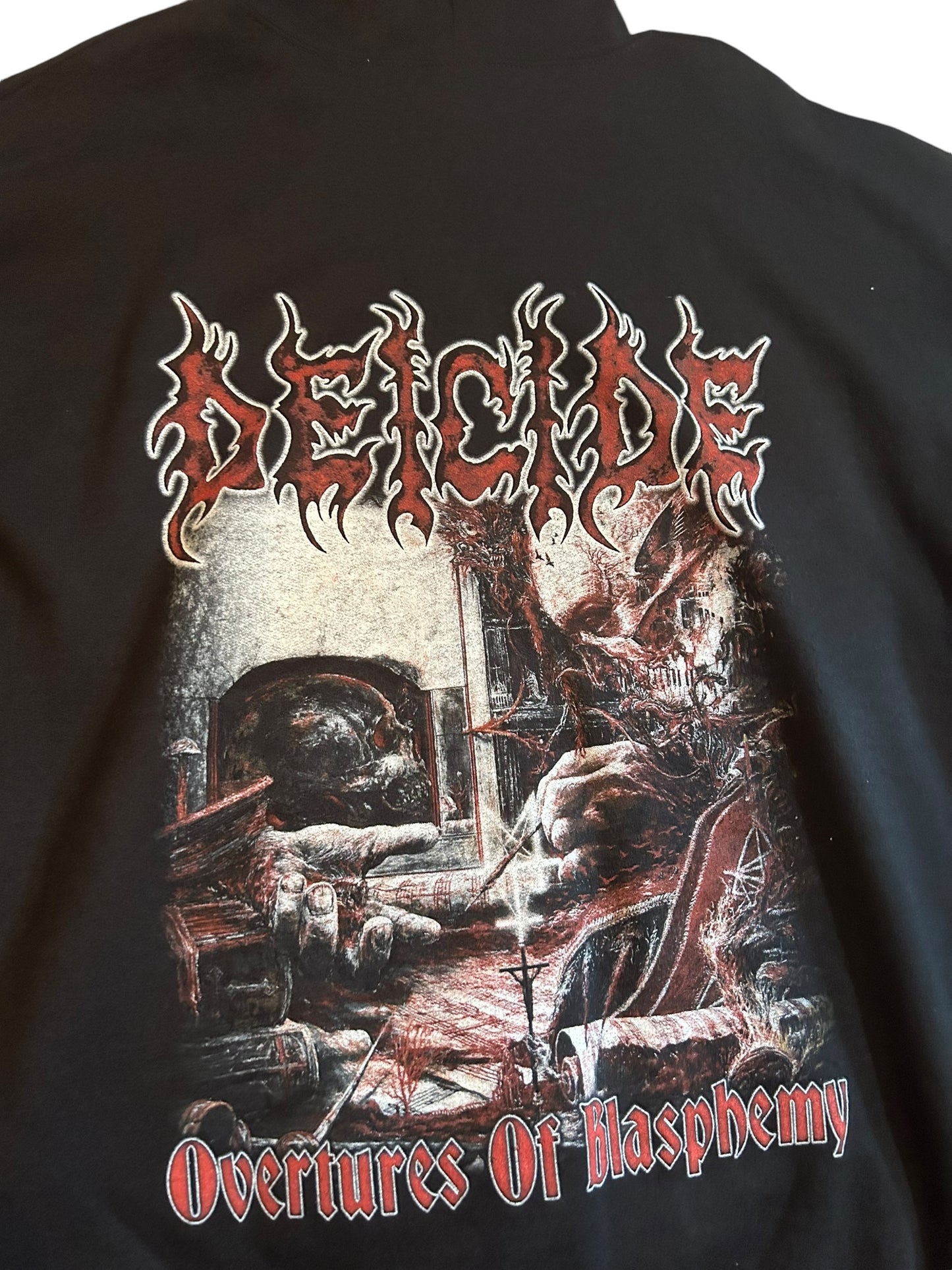 vintage streetwear xx-large metal band deicide hoodie