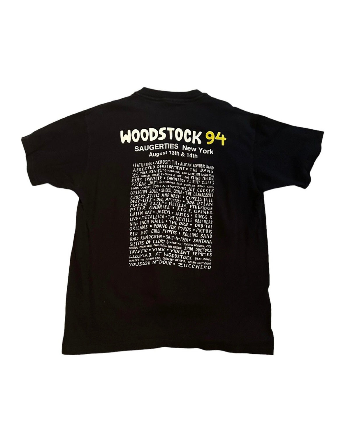 vintage streetwear x-large woodstock 1994 t-shirt