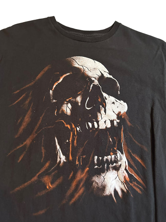 streetwear large skull t-shirt