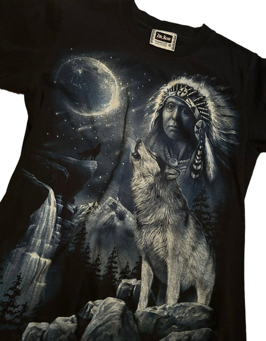 vintage streetwear medium wolf t-shirt