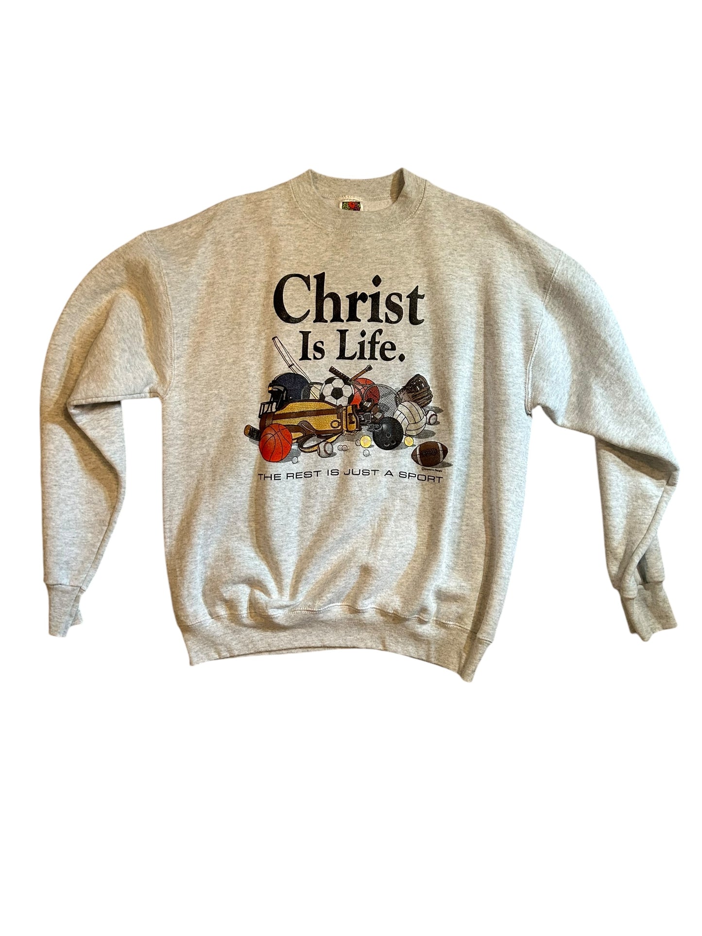 vintage streetwear large christ is life sweatshirt