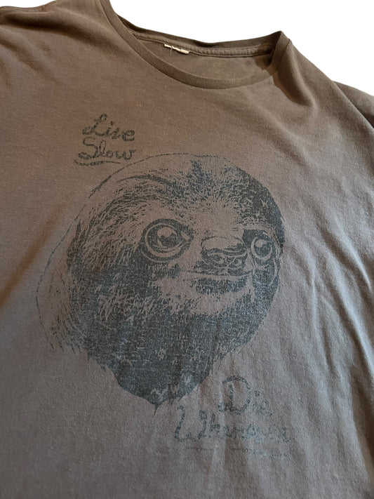 vintage streetwear x-large sloth love show t-shirt