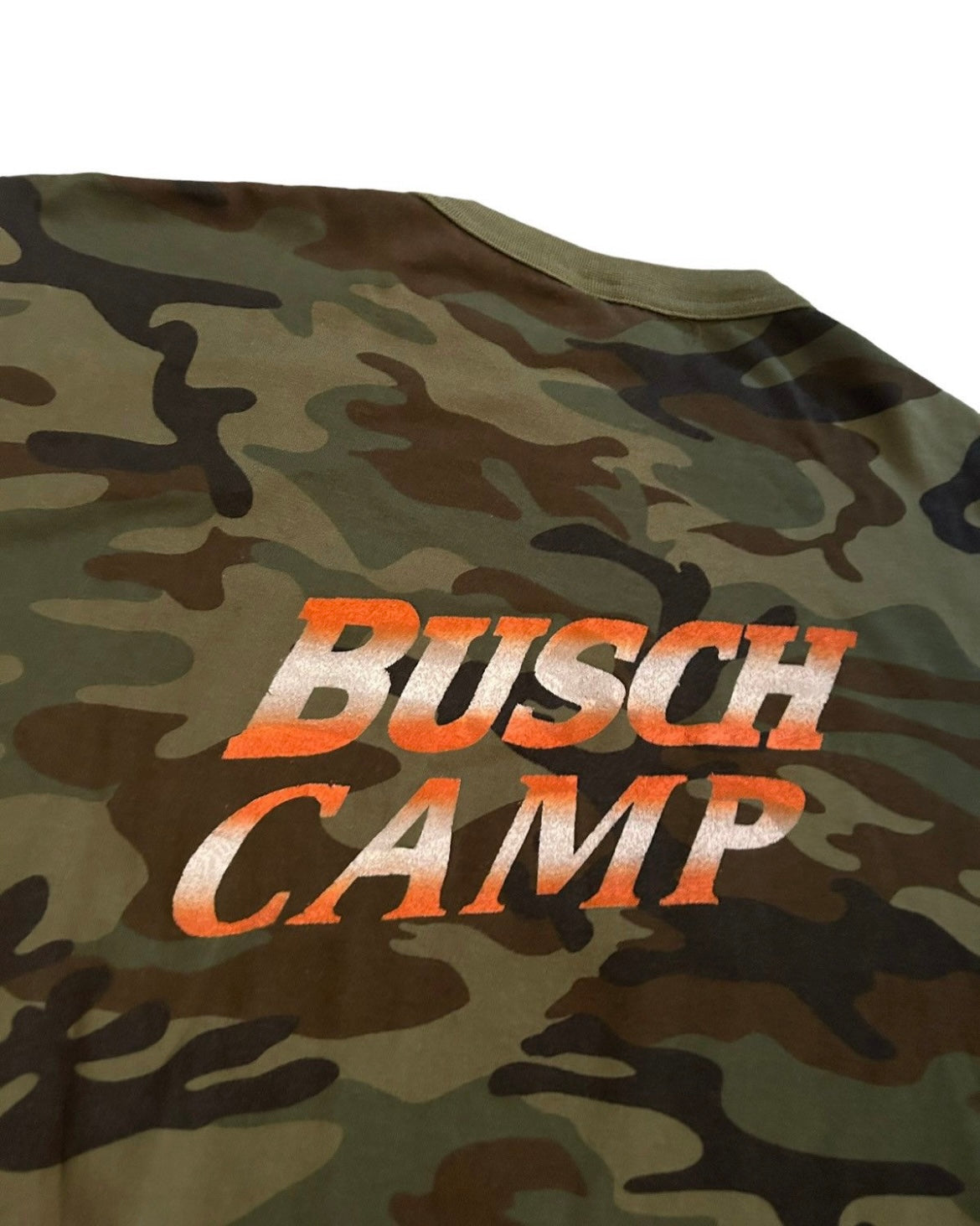 vintage streetwear x-large busch camp t-shirt