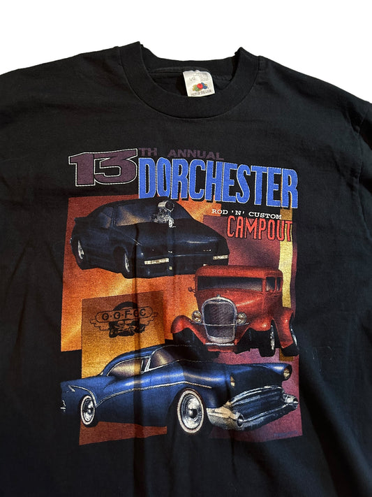 vintage streetwear large dorchester car meet t-shirt