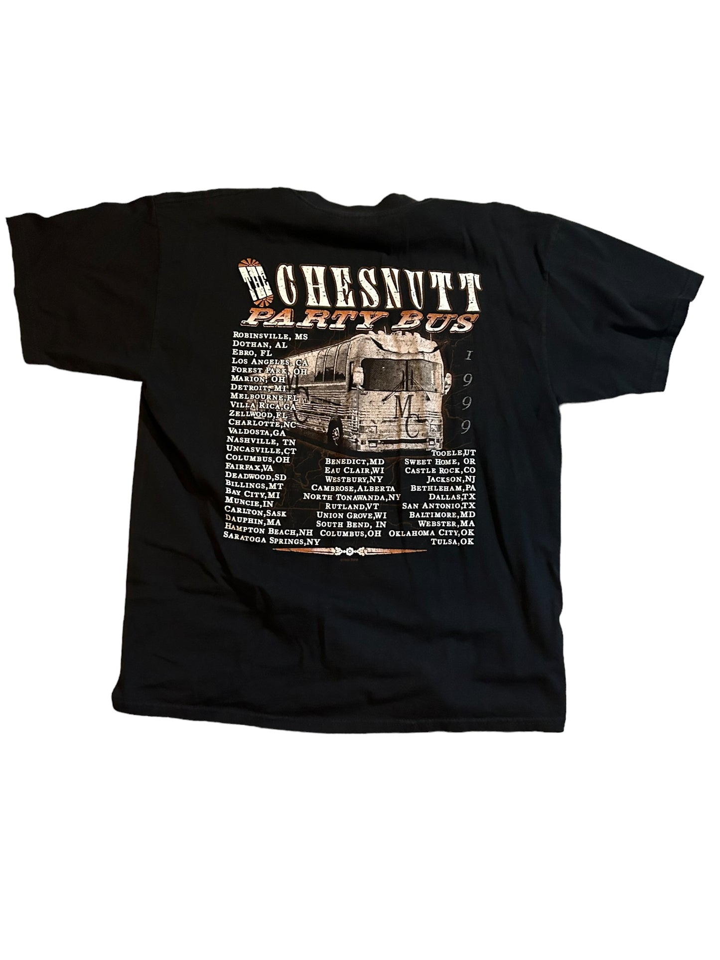 vintage streetwear x-large mark chestnutt band t-shirt